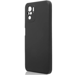 Силиконовый чехол для Xiaomi Redmi Note 10 Soft с микрофиброй Черный
