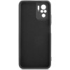 Силиконовый чехол для Xiaomi Redmi Note 10 Soft с микрофиброй Черный