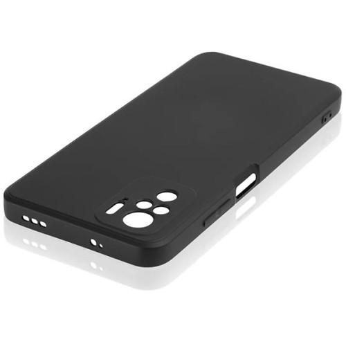 Силиконовый чехол для Xiaomi Redmi Note 10 Soft с микрофиброй Черный