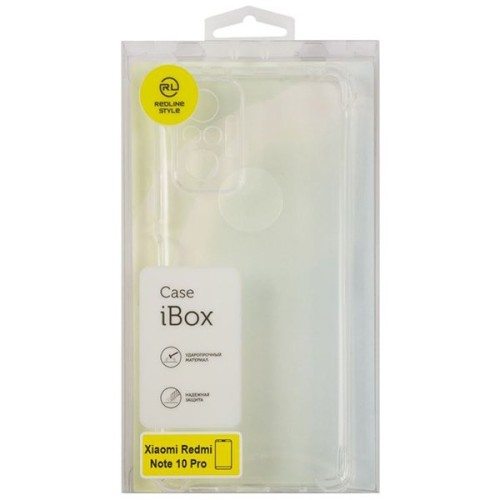 Силиконовый чехол для Xiaomi Redmi Note 10 Pro iBox Crystal противоударный с усиленными углами Прозрачный