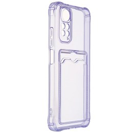 Силиконовый чехол для Xiaomi Redmi Note 11 Silicone Card Holder Case Сиреневый