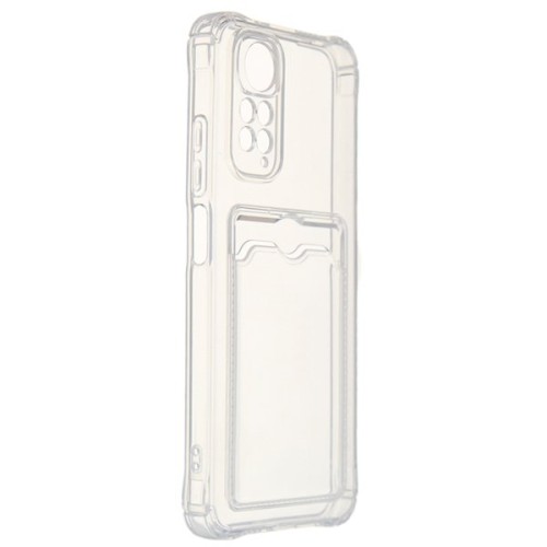 Силиконовый чехол для Xiaomi Redmi Note 11 Silicone Card Holder Case Прозрачный