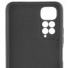 Силиконовый чехол для Xiaomi Redmi Note 11S TPU 1мм защитой камеры Черный