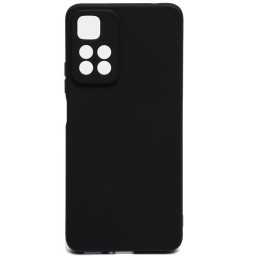 Силиконовый чехол для Xiaomi Redmi Note 11S 5G TPU 1мм с защитой камеры Черный