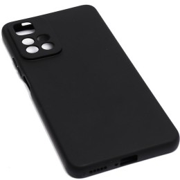 Силиконовый чехол для Xiaomi Redmi Note 11S 5G TPU 1мм с защитой камеры Черный