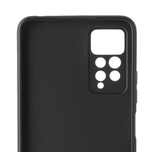 Силиконовый чехол для Xiaomi Redmi Note 11 Pro TPU 1мм с защитой камеры Черный