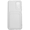 Силиконовый чехол для Xiaomi Redmi Note 12S Silicone Card Holder с защитой камеры Прозрачный