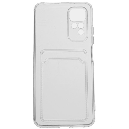 Силиконовый чехол для Xiaomi Redmi Note 12S Silicone Card Holder с защитой камеры Прозрачный