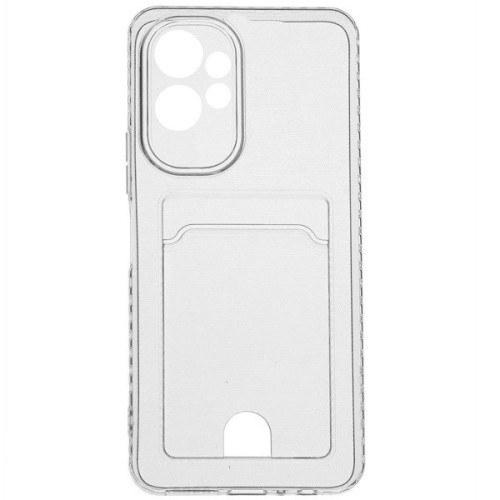 Силиконовый чехол для Xiaomi Redmi Note 12 4G Silicone Card Holder с защитой камеры Прозрачный