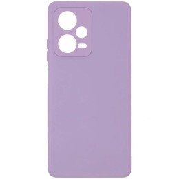 Силиконовый чехол для Xiaomi Redmi Note 12 Pro+ Soft Matte с микрофиброй Сиреневый