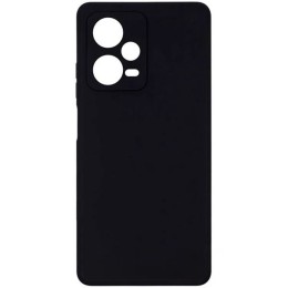 Силиконовый чехол для Xiaomi Redmi Note 12 Pro+ Soft Matte с микрофиброй Черный