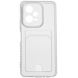 Силиконовый чехол для Xiaomi Redmi Note 12 Pro 5G Silicone Card Holder с защитой камеры Прозрачный