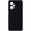 Силиконовый чехол для Xiaomi Redmi Note 12 Pro 5G Soft Matte с микрофиброй Черный