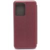 Чехол книжка для Xiaomi Redmi Note 12 Pro 5G Fashion Case Темно красный
