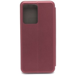 Чехол книжка для Xiaomi Redmi Note 12 Pro 5G Fashion Case Темно красный