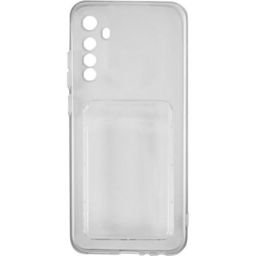 Силиконовый чехол для Xiaomi Redmi Note 8 2021 iBox Crystal с картхолдером и защитой камеры Прозрачный