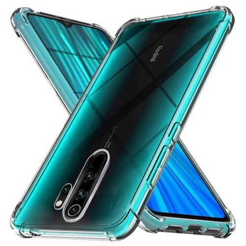 Силиконовый чехол для Xiaomi Redmi Note 8 Pro TPU Противоударный 1.5мм Прозрачный глянцевый
