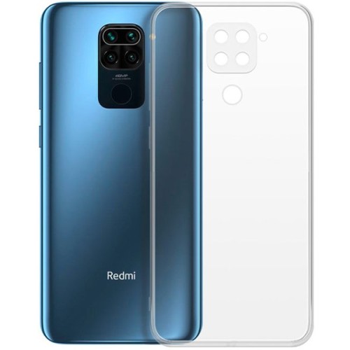 Силиконовый чехол для Xiaomi Redmi Note 9 TPU mp 1мм с защитой камеры Прозрачный глянцевый