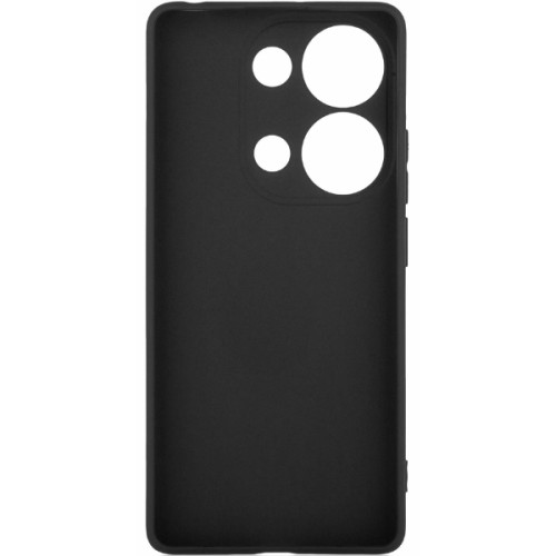 Силиконовый чехол для Xiaomi Poco M6 Pro TPU mate 1mm с защитой камеры Черный