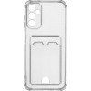 Силиконовый чехол для Samsung Galaxy A15 / Samsung Galaxy A15 5G Silicone Card Holder с защитой камеры Прозрачный