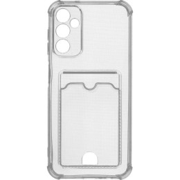 Силиконовый чехол для Samsung Galaxy A15 / Samsung Galaxy A15 5G Silicone Card Holder с защитой камеры Прозрачный