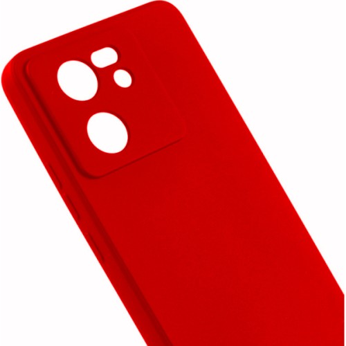 Силиконовый чехол для Xiaomi Redmi 13C / Xiaomi Poco C65 Soft Matte с микрофиброй Красный