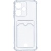 Силиконовый чехол для Infinix Hot 40i / Infinix Smart 8 Silicone Card Holder с защитой камеры Прозрачный