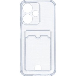 Силиконовый чехол для Infinix Hot 40i / Infinix Smart 8 Silicone Card Holder с защитой камеры Прозрачный