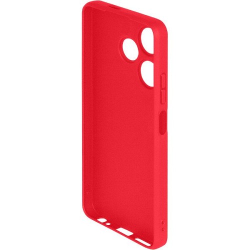 Силиконовый чехол для Tecno Spark Go 2024 / Tecno Spark 20 / Tecno Spark 20C / Tecno Pop 8 Soft Matte с микрофиброй Красный