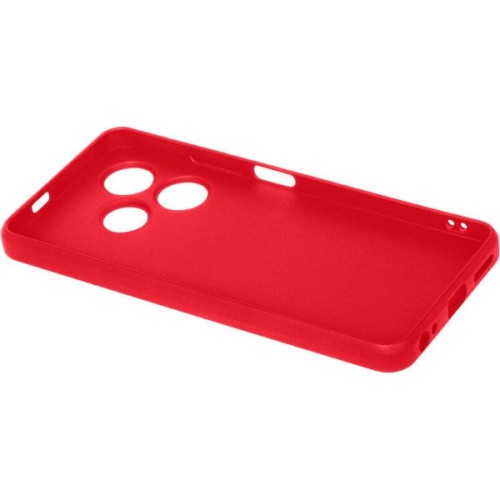 Силиконовый чехол для Tecno Spark Go 2024 / Tecno Spark 20 / Tecno Spark 20C / Tecno Pop 8 Soft Matte с микрофиброй Красный