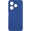Силиконовый чехол для Tecno Spark Go 2024 / Tecno Spark 20 / Tecno Spark 20C / Tecno Pop 8 Soft Matte с микрофиброй Синий