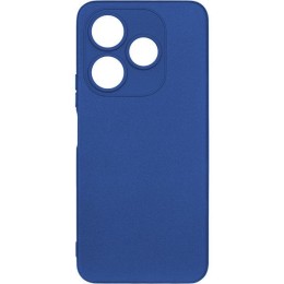 Силиконовый чехол для Tecno Spark Go 2024 / Tecno Spark 20 / Tecno Spark 20C / Tecno Pop 8 Soft Matte с микрофиброй Синий