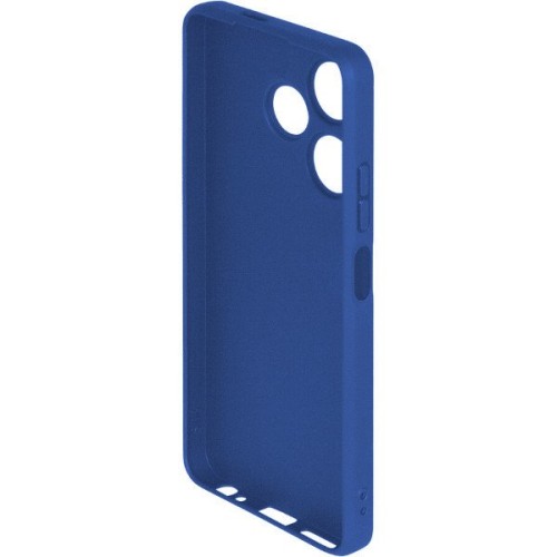 Силиконовый чехол для Tecno Spark Go 2024 / Tecno Spark 20 / Tecno Spark 20C / Tecno Pop 8 Soft Matte с микрофиброй Синий