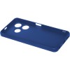 Силиконовый чехол для Tecno Spark Go 2024 / Tecno Spark 20 / Tecno Spark 20C / Tecno Pop 8 Soft Matte с микрофиброй Синий