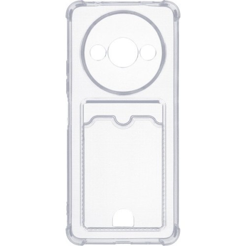 Силиконовый чехол для Xiaomi Redmi A3 / Xiaomi Poco C61 Silicone Card Holder с защитой камеры Прозрачный