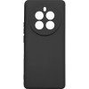 Силиконовый чехол для Realme 12+ 5G Soft Matte с микрофиброй Черный