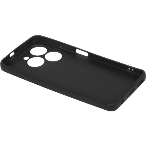 Силиконовый чехол для Tecno Spark 20 Pro Soft Matte с микрофиброй Черный