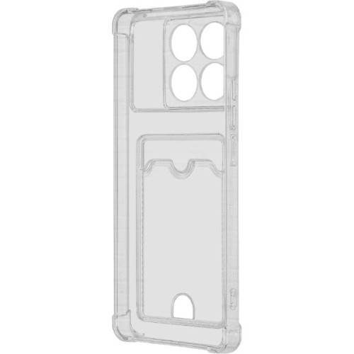 Силиконовый чехол для Xiaomi Poco X6 Pro 5G Silicone Card Holder с защитой камеры Прозрачный