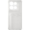 Силиконовый чехол для Infinix Note 40 Silicone Card Holder с защитой камеры Прозрачный
