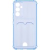 Силиконовый чехол для Samsung Galaxy A15 / Samsung Galaxy A15 5G Silicone Card Holder с защитой камеры Голубой