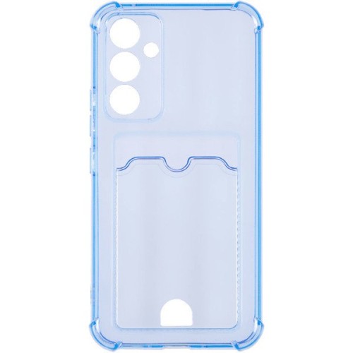 Силиконовый чехол для Samsung Galaxy A15 / Samsung Galaxy A15 5G Silicone Card Holder с защитой камеры Голубой