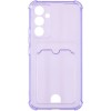 Силиконовый чехол для Samsung Galaxy A15 / Samsung Galaxy A15 5G Silicone Card Holder с защитой камеры Сиреневый