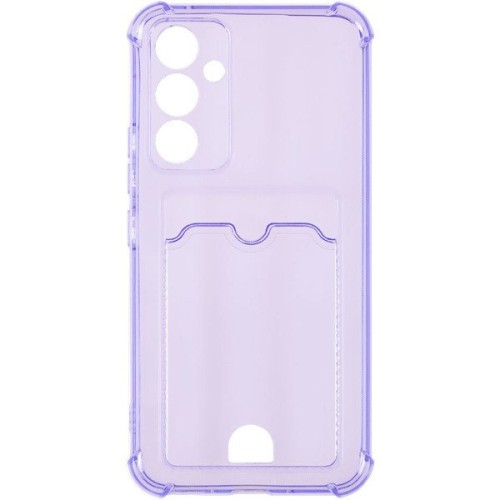 Силиконовый чехол для Samsung Galaxy A15 / Samsung Galaxy A15 5G Silicone Card Holder с защитой камеры Сиреневый