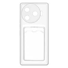 Чехол-накладка для Tecno Camon 30S 4G / 30S Pro 4G с кардхолдером Прозрачный