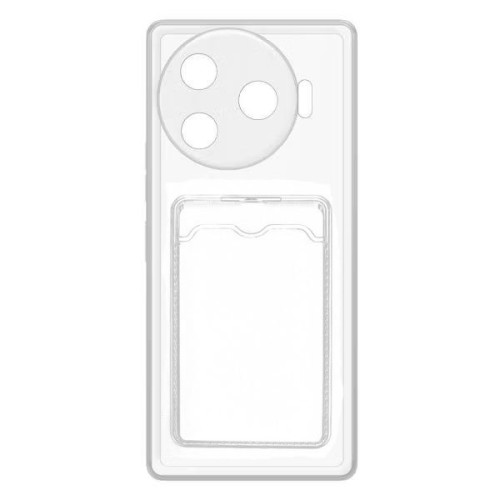 Чехол-накладка для Tecno Camon 30S 4G / 30S Pro 4G с кардхолдером Прозрачный