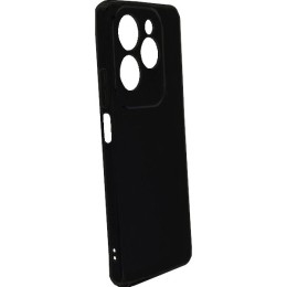 Силиконовый чехол для Infinix Hot 40 / Infinix Hot 40 Pro Soft Matte с микрофиброй Черный