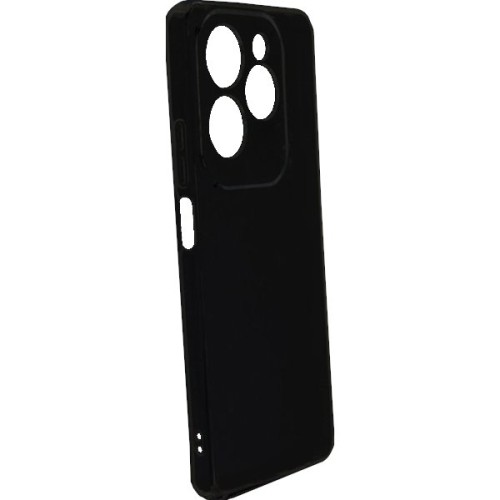Силиконовый чехол для Infinix Hot 40 / Infinix Hot 40 Pro Soft Matte с микрофиброй Черный