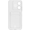 Силиконовый чехол для Realme C53 / Realme C51 / Realme Note 50 Silicone Card Holder с защитой камеры Прозрачный