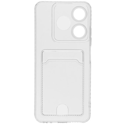 Силиконовый чехол для Realme C53 / Realme C51 / Realme Note 50 Silicone Card Holder с защитой камеры Прозрачный