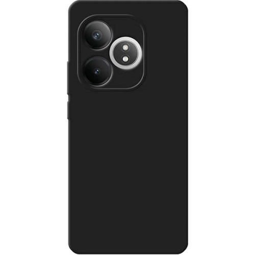 Силиконовый чехол для Realme GT 6T Soft Matte с микрофиброй Черный